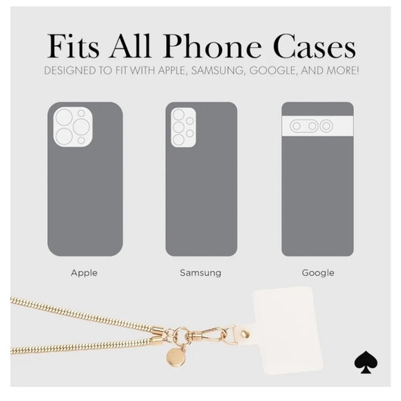 $60 Kate Spade ♠️ Phone Crossbody - Heart of Gold NWT Universal Fit - Picture 9 of 10